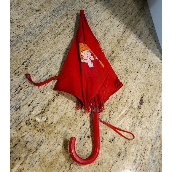 Vintage Little Orphan Annie Umbrella. Red Leapin Lizards Sandy 1982 Tribune - Picture 1 of 12